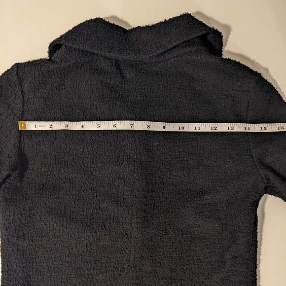 CHANEL Uniform Classic Bouclé Button-front Collared 3/4 Sleeve Top | Black - Picture 11 of 14